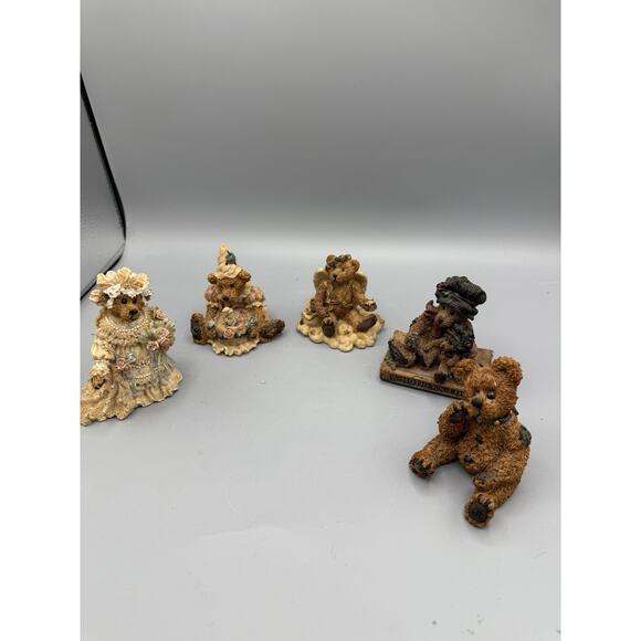 Lot of 5 Boyds Bears Resin Figurines Wedding Mother’s Love Holiday Collectibles - Picture 1 of 12